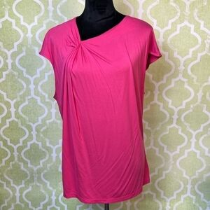 Liz Claiborne Fuchsia Twist Neck Top